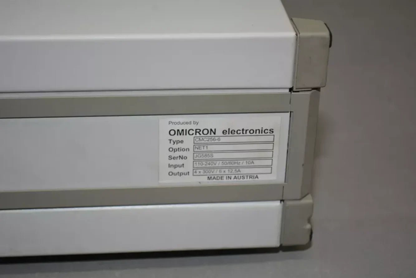 Omicron CMC 256-6 Voltage Protective Relay Test Set (Option NET-1)